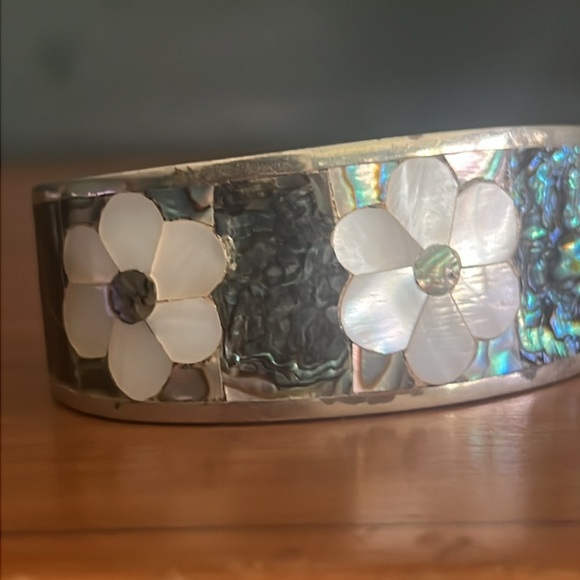 Vintage Mexican Alpaca Cuff Bracelet - Picture 3 of 11